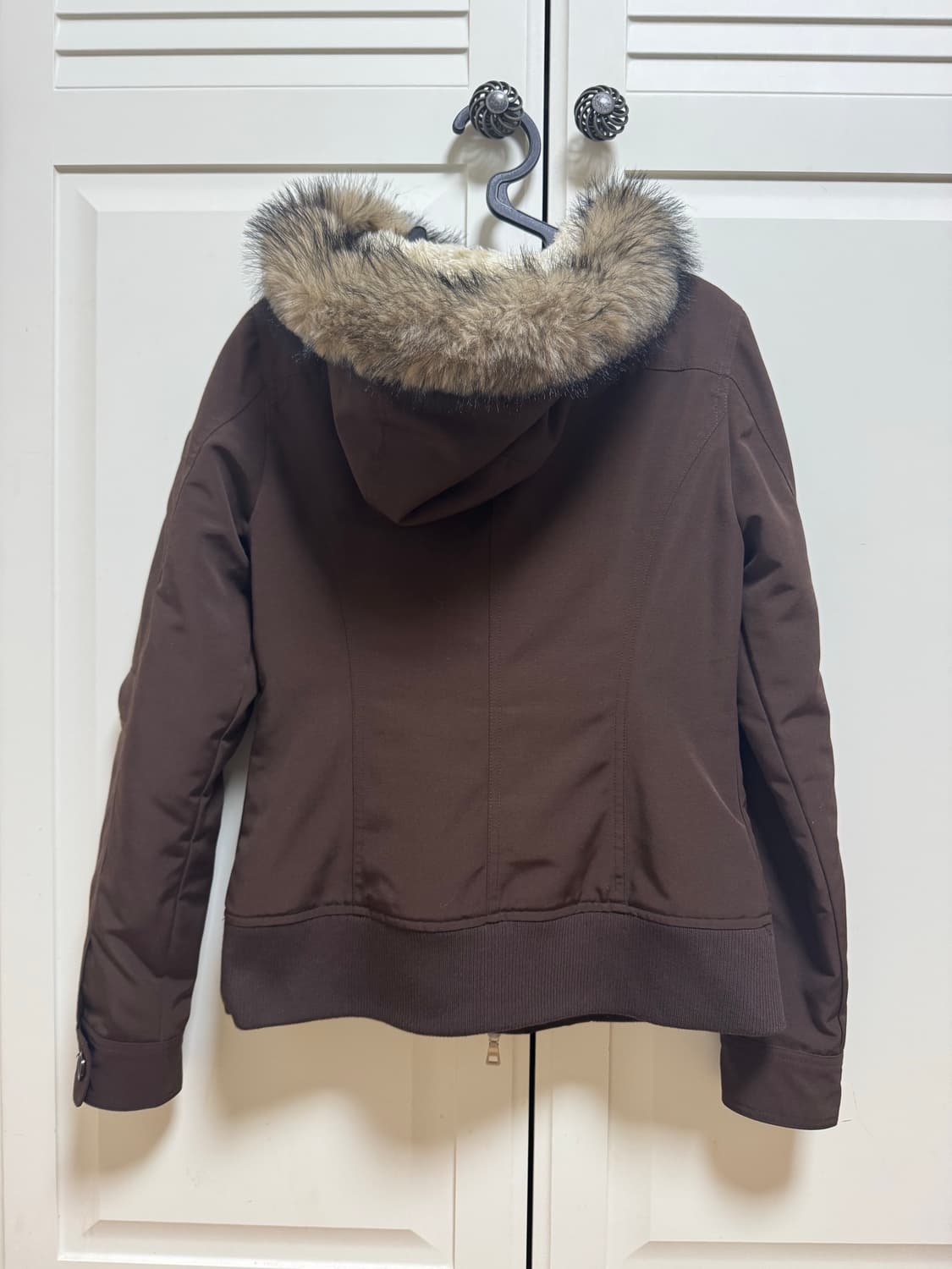 갸루 y2k 아베크롬비 브라운 퍼자켓 상품이미지2