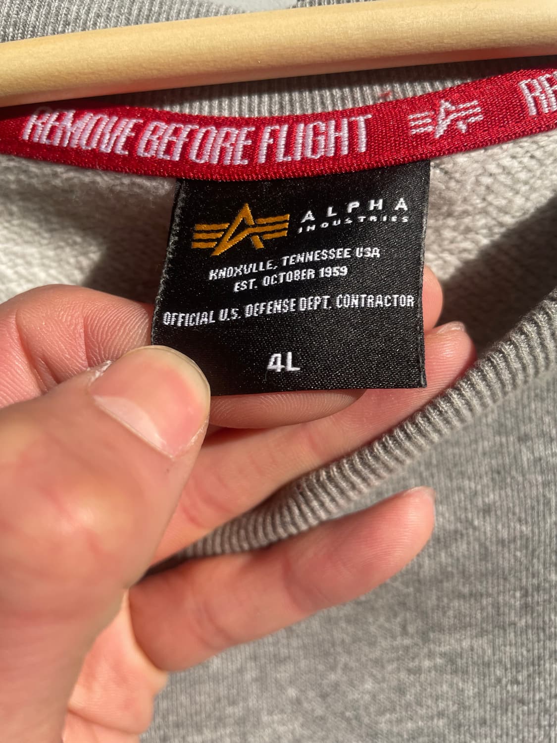 Alpha Industries biglogo grey sweatshirt 상품이미지9