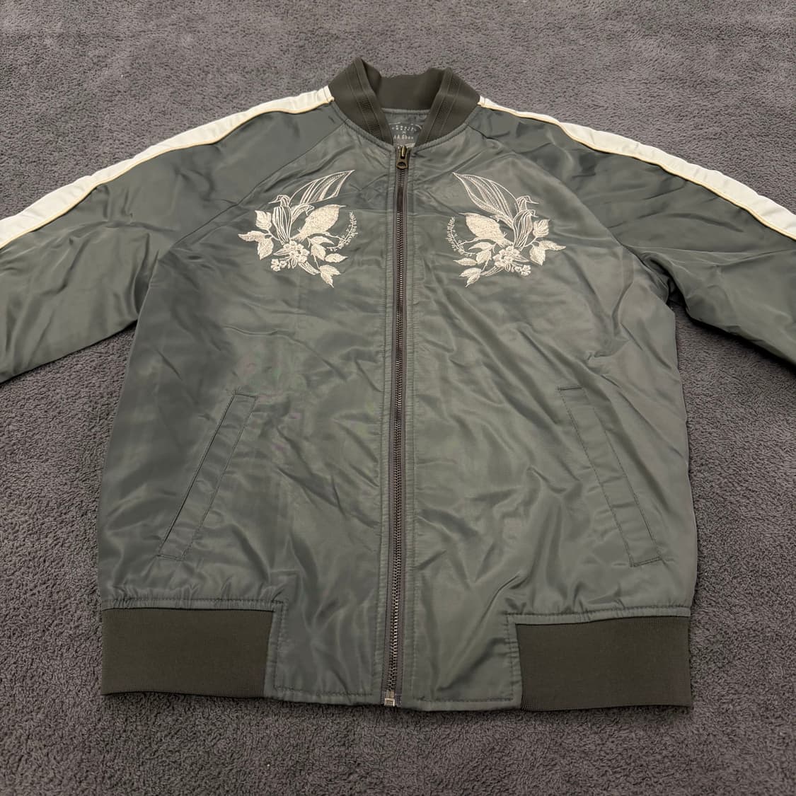 [정품/95] 크리스크리스티 올드스쿨 빈티지 플라워 자수 스카쟌 자켓 상품이미지2