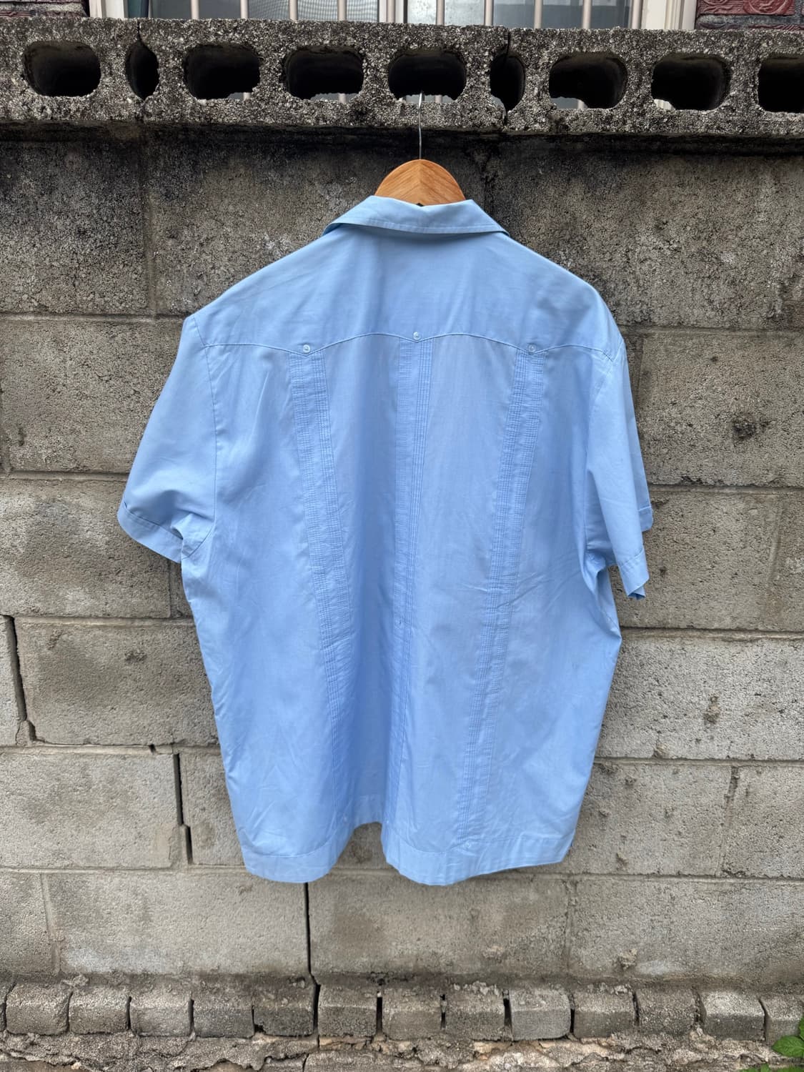 Havanera 빈티지 쿠바 구아야베라 셔츠 하늘색 2xl 상품이미지2