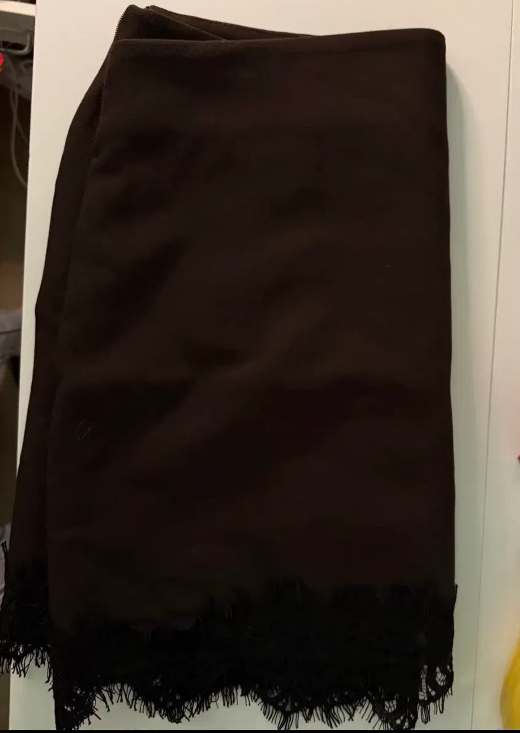 자라 레이스 헴라인 스커트 브라운 상품이미지2