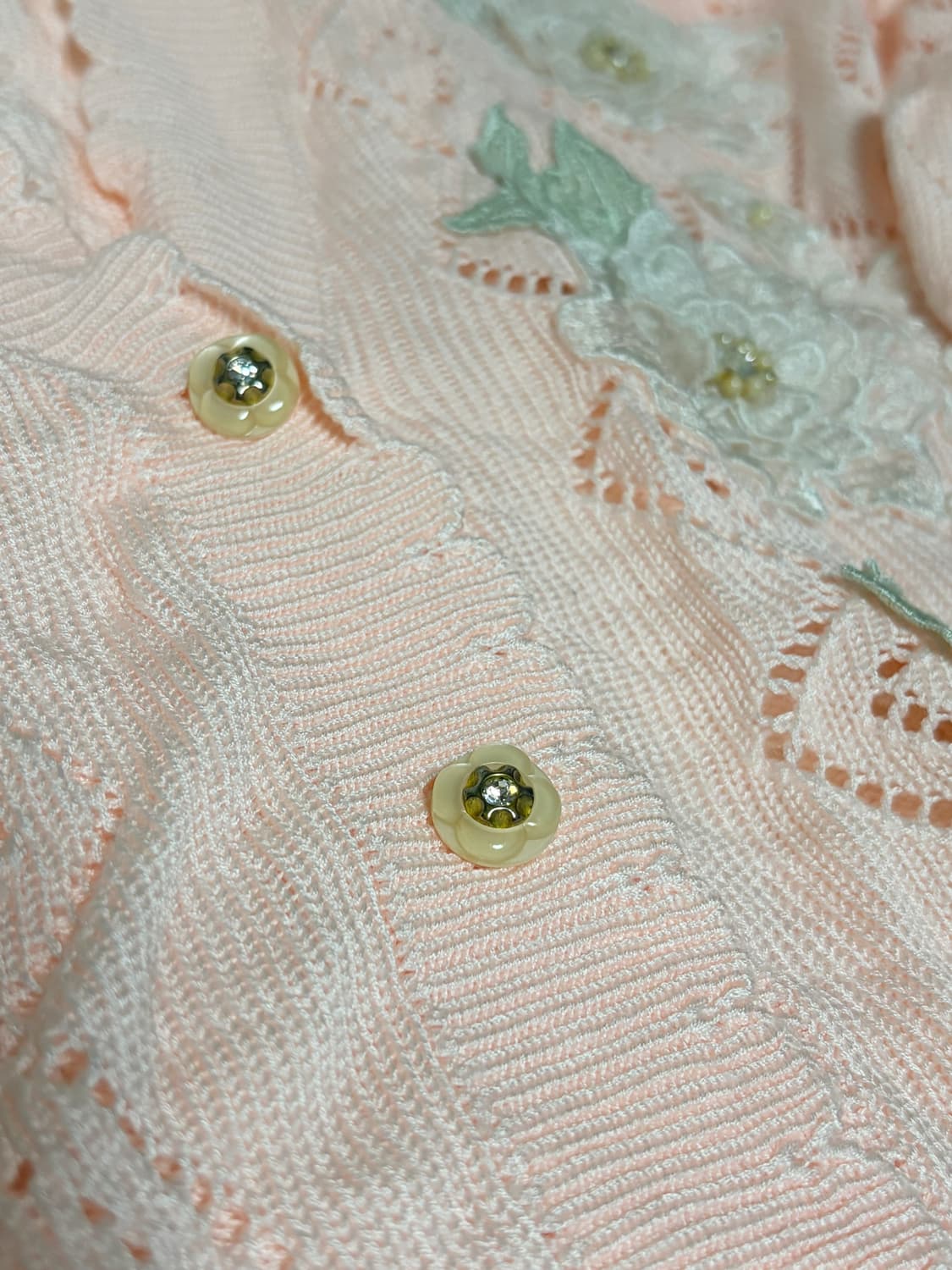 빈티지 핑크 플라워 가디건 상품이미지3