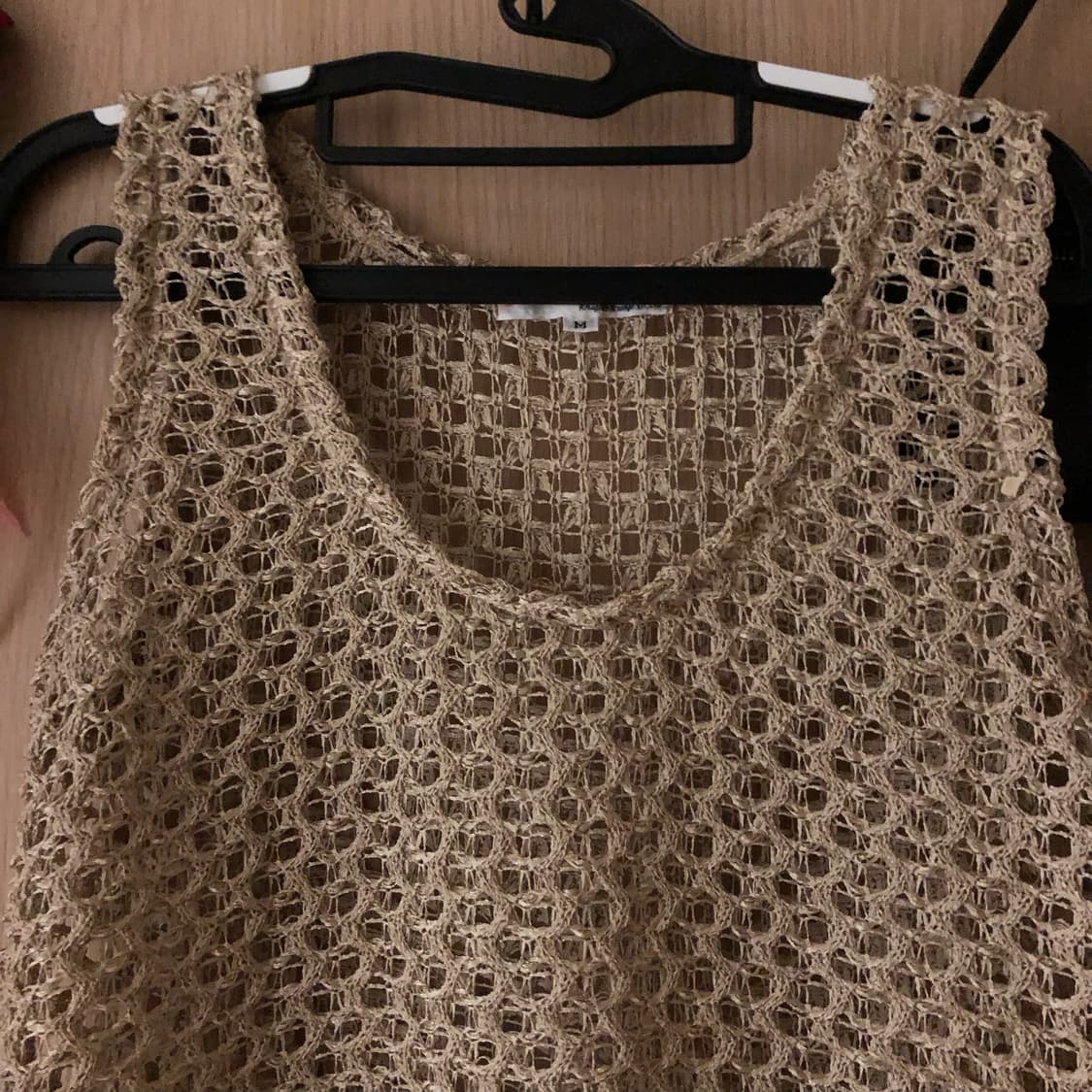 Sand Beige Fishnet Mesh Top 상품이미지2