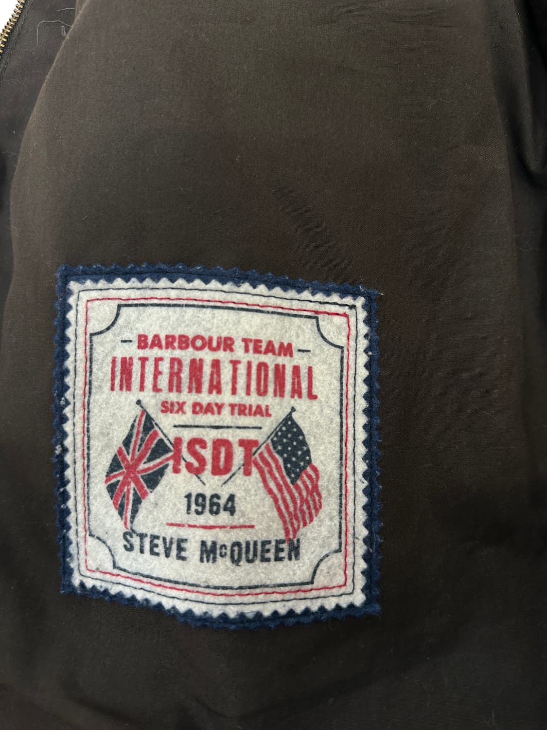 바버 스티브맥퀸 올리브 왁스드자켓 L 상품이미지5