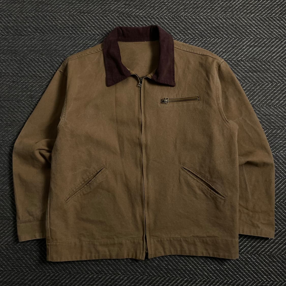 빈티지 올드스쿨 캔버스 워크 자켓 브라운y 4216 상품이미지2