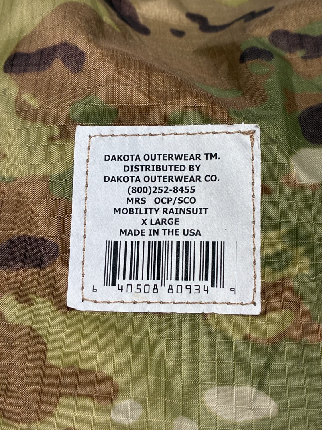미군 레인코트 (105-110)투피스 세트 데드스탁 (상의, 하의) 우의 상품이미지9