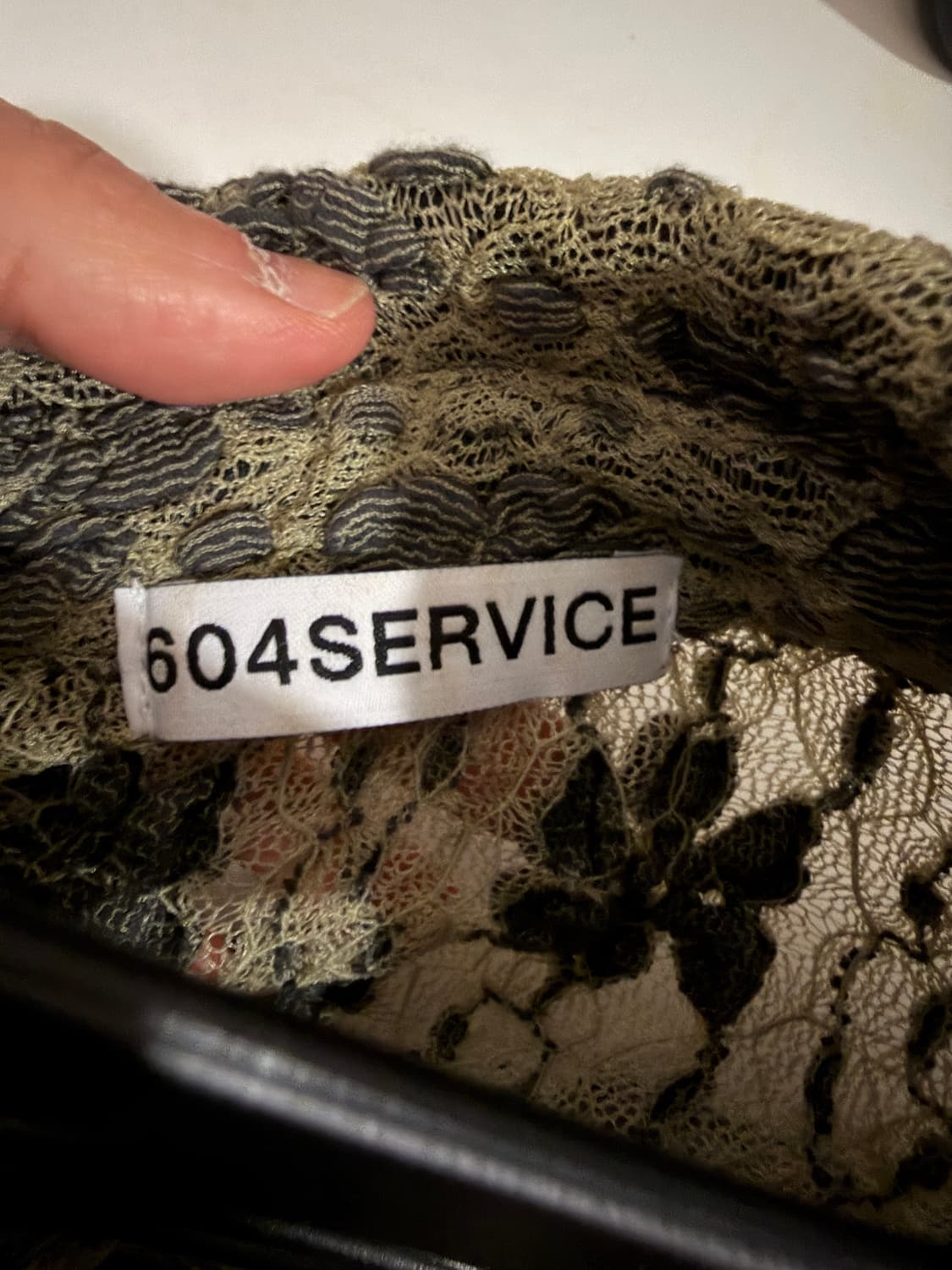 604service 레이스 크롭 셔츠 상품이미지3