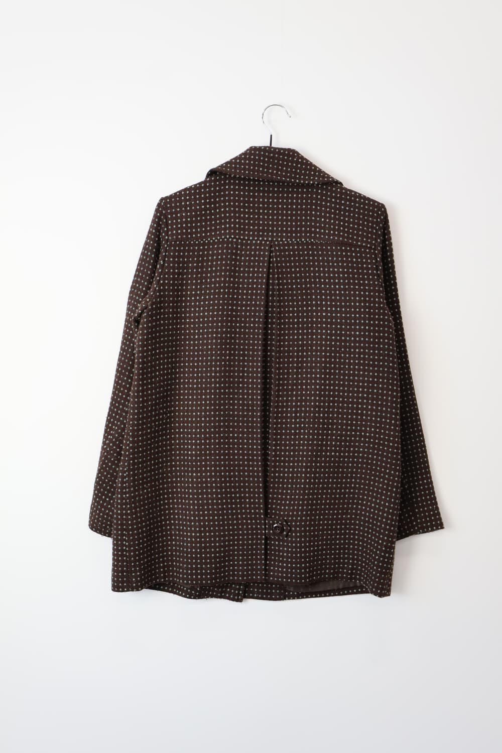 LEMIORE Brown Dotted Wool-Blend Coat 상품이미지6