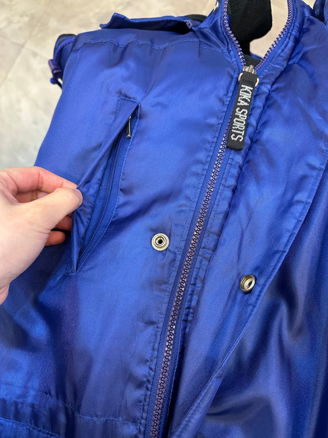 95)키카 스포츠 빈티지 플레이어 벤치 점퍼 돕바 블루  상품이미지5