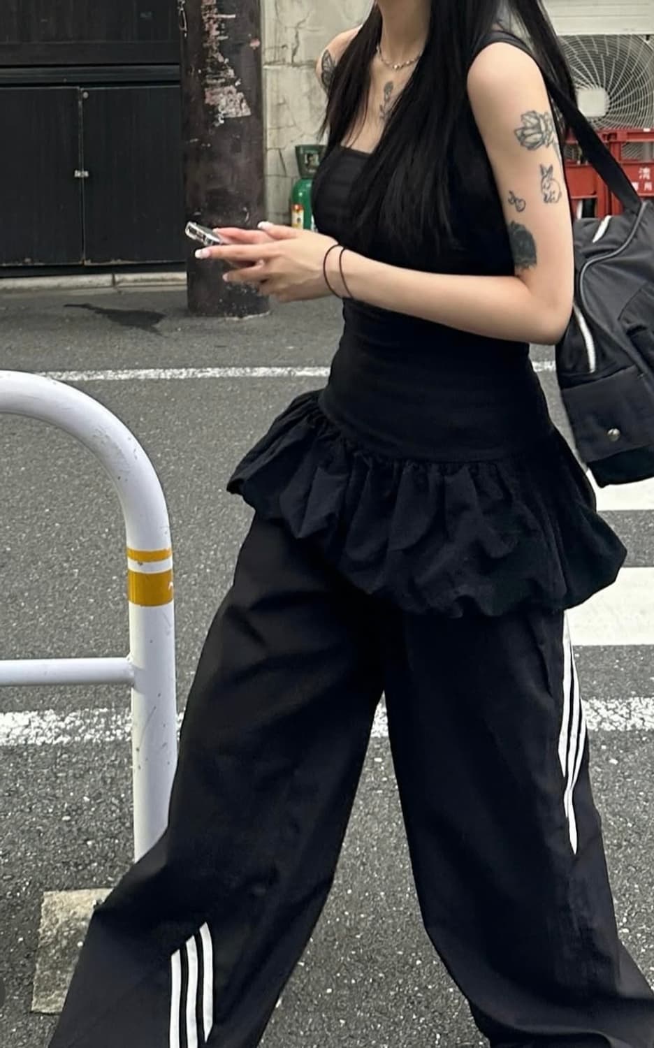 빈티지 프릴 퍼프 펌킨핏 레이어드 원피스 상품이미지1