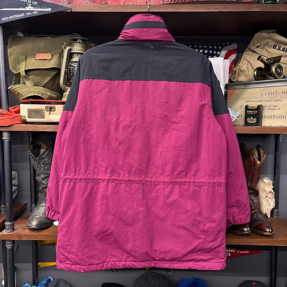 90s 우먼스 엘엘빈 플럼 미드 코튼 마운틴 파카 N166 상품이미지2