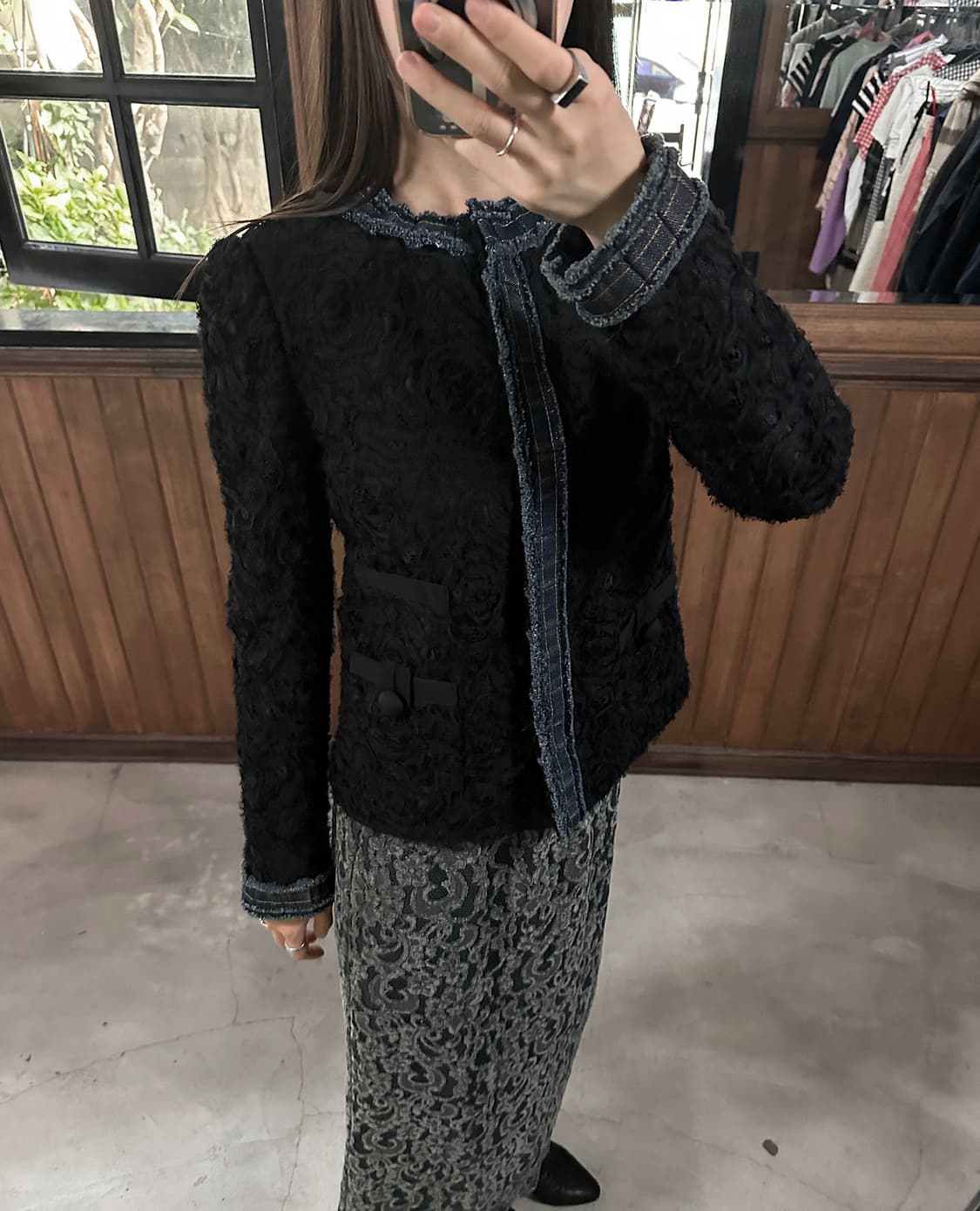 DOLCE&GABBANA denim point lace jacket 상품이미지3