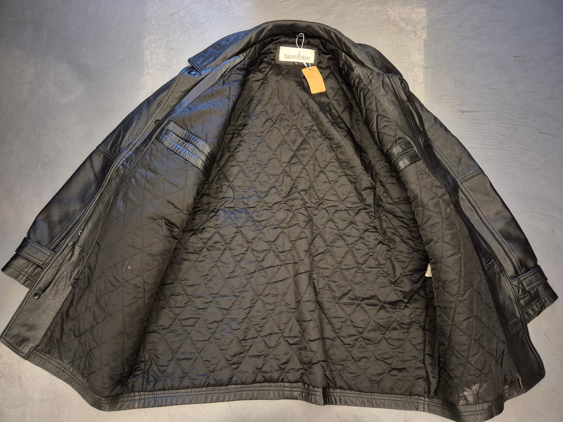 90s Alberto Fabiani 양가죽 하프 자켓 상품이미지4