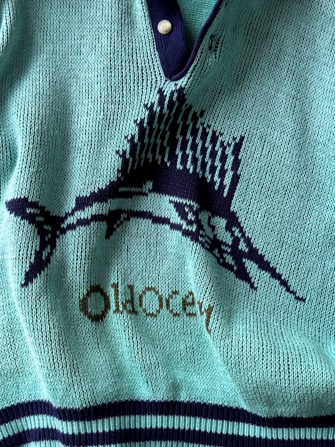 Dry blend pattern half knit top 상품이미지4