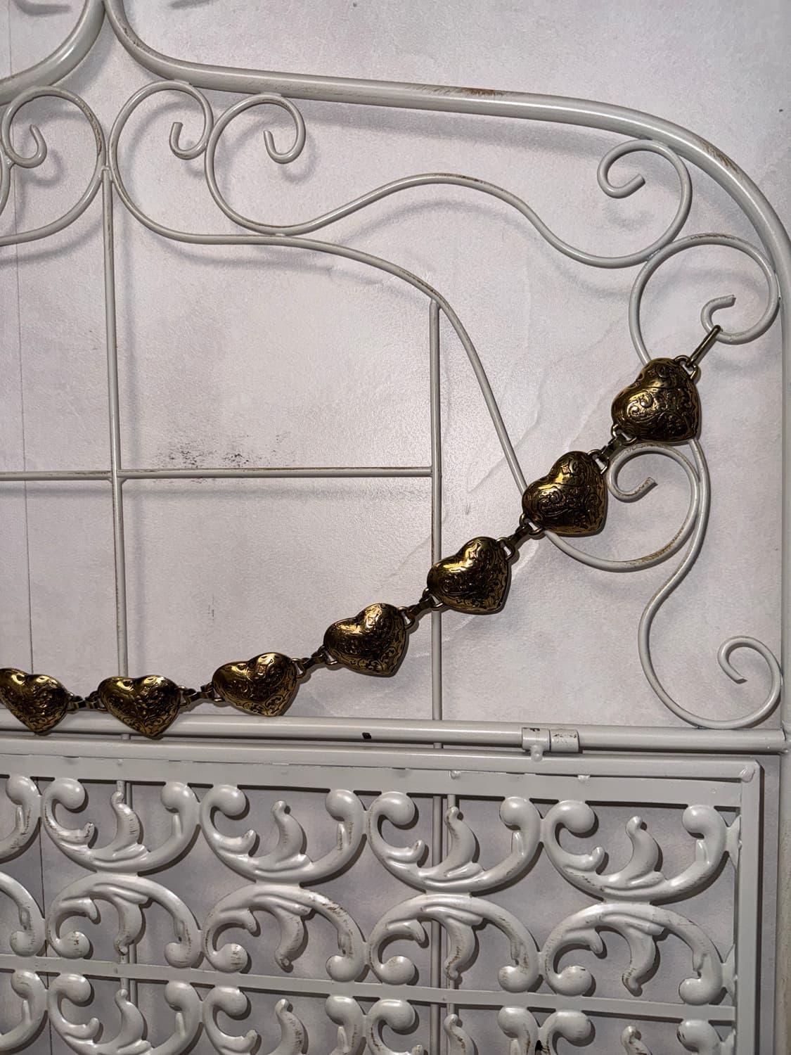 Gold oriental heart charm chain belt 상품이미지4