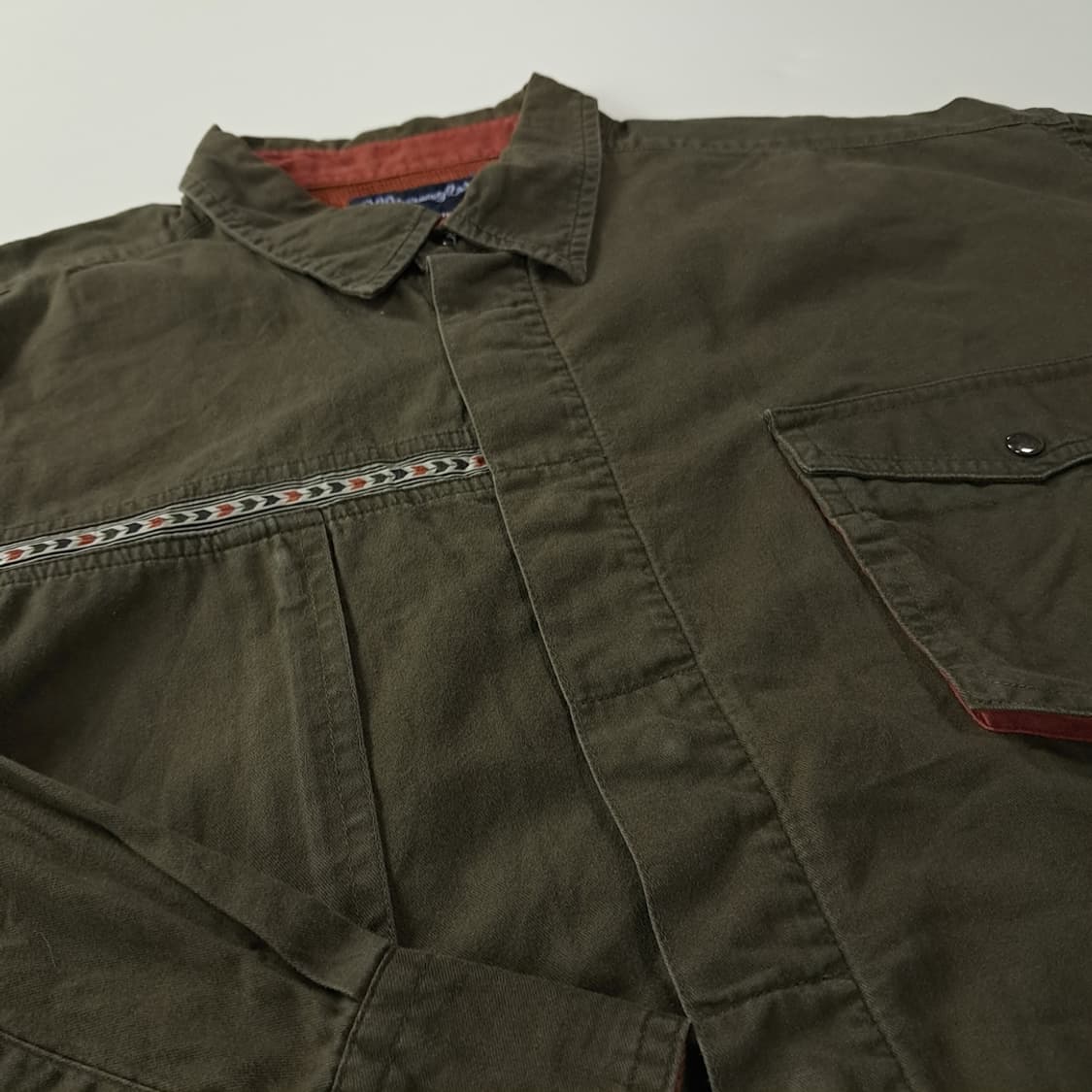 CK204 XL 랭글러 90s 다크올리브그린 웨스턴 셔츠 남방 상품이미지4