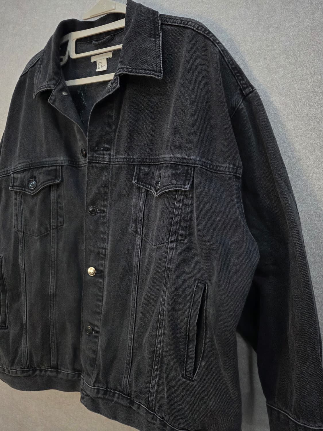 H&M 자수 오버핏 데님 자켓 상품이미지3