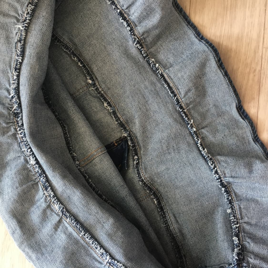 일본빈티지 핀터깔 브라운 스커트 상품이미지4