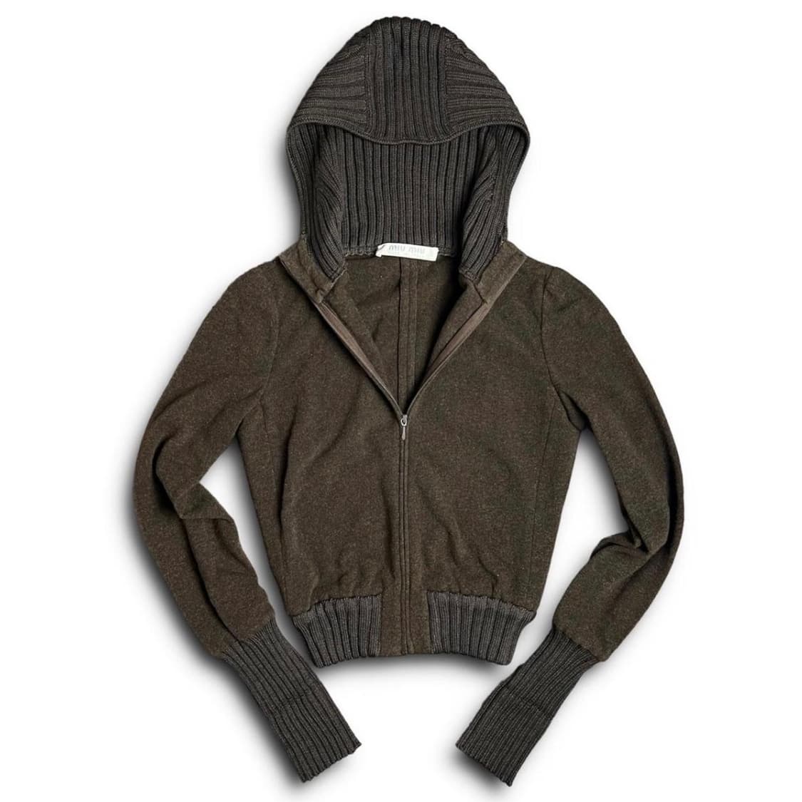 Miu Miu 1999 미우미우 아카이브 리브드 울 후디 상품이미지7