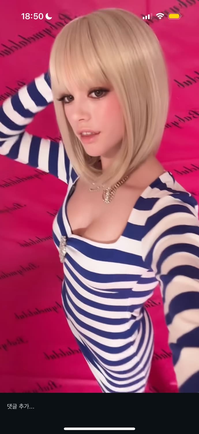 베이비메탈클럽 세레나 쥬얼 미니 스트라이프 블루 갸루 원피스 상품이미지4