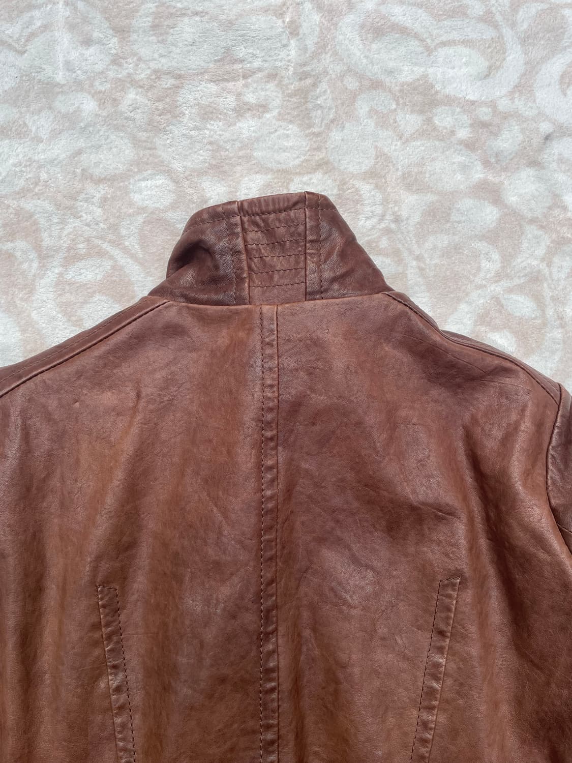 Vintage brown  hollywood Leather Jacket  상품이미지4