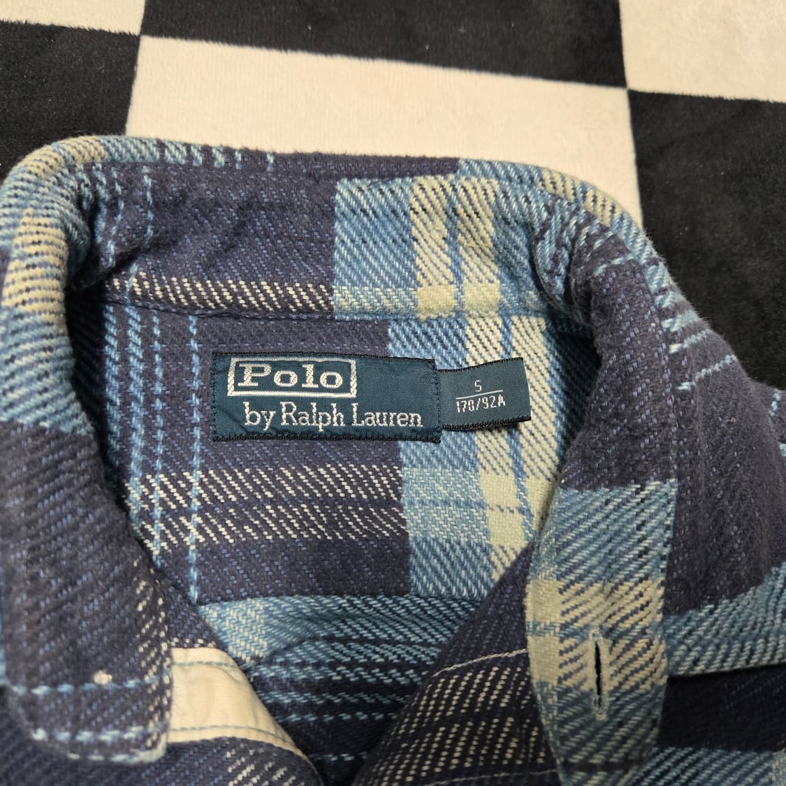 S 폴로랄프로렌 플란넬 헤비웨이트 워크 셔츠 블루 상품이미지2