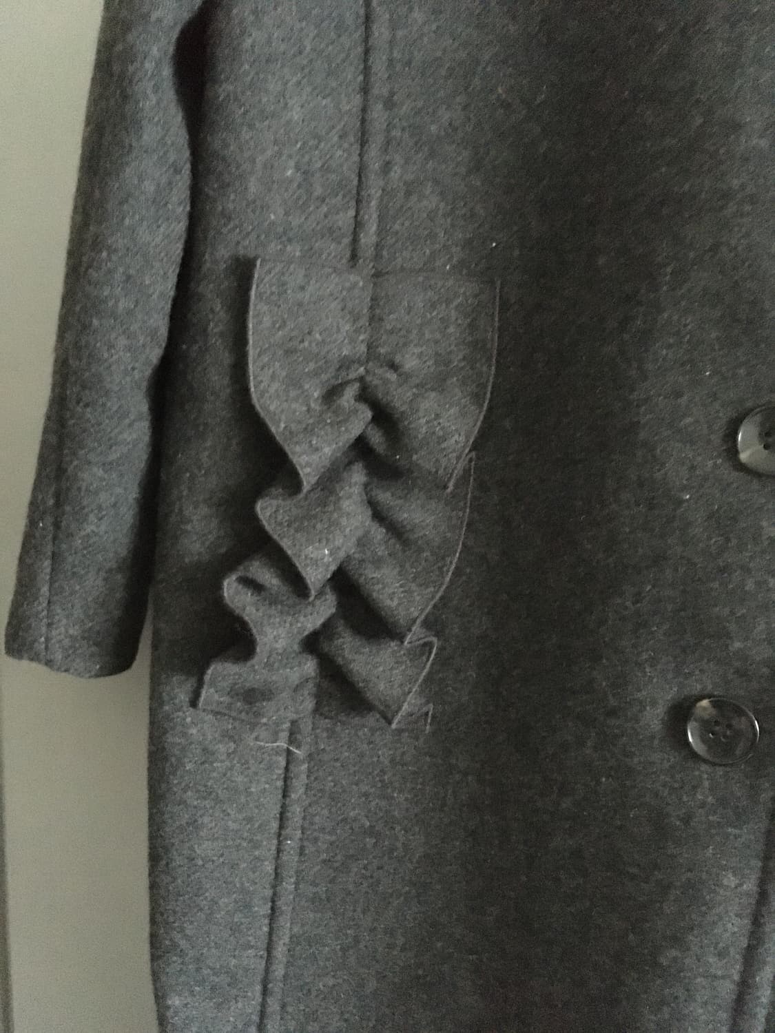 앤디앤댑 뎁 러플 포인트 싱글코트 DG컬러 m사이즈 상품이미지3