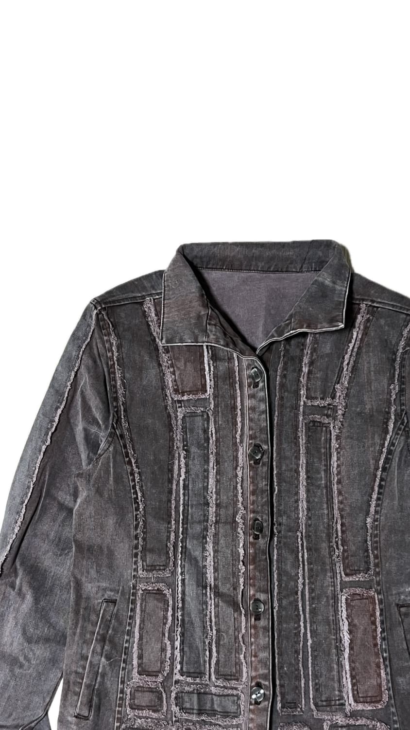 버건디 데님 재킷 상품이미지8