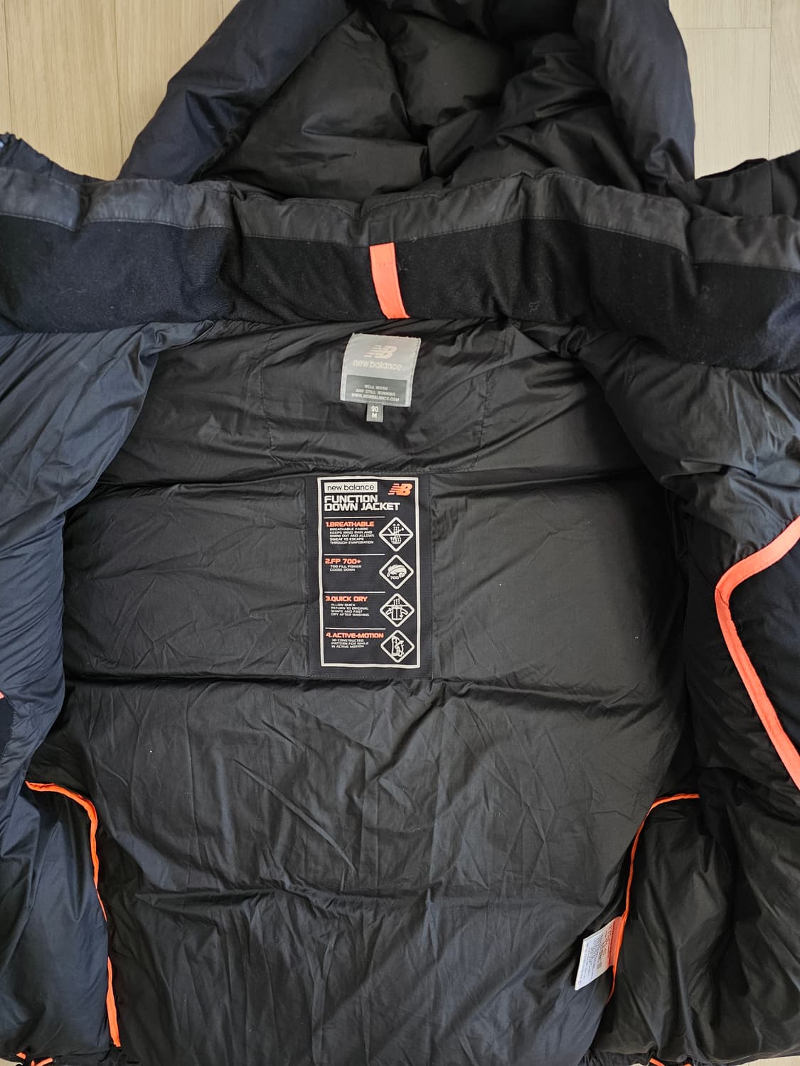 뉴발란스 구스 다운 재킷 네이비 90(M) 상품이미지6