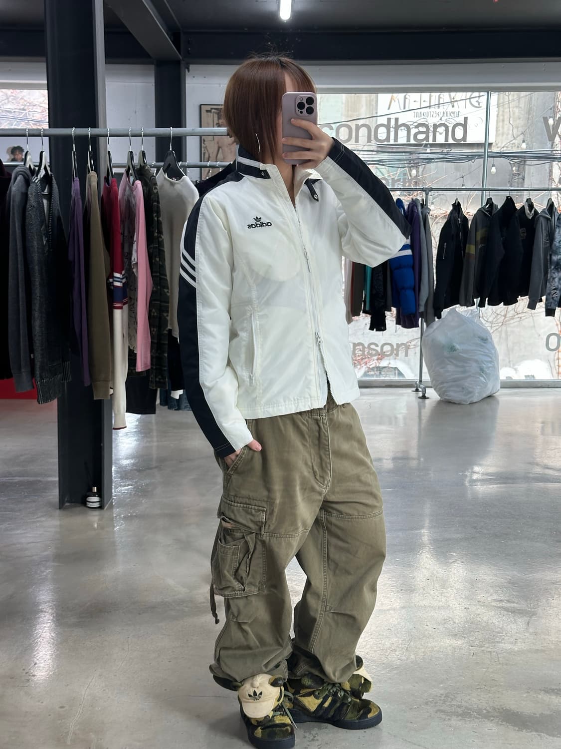 아디다스 넥버튼 투웨이 바이커 점퍼 데드스탁 상품이미지2