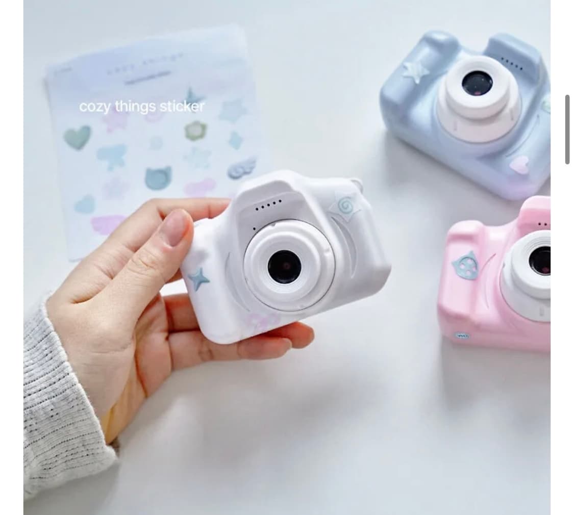 (새상품)미니 디지털 카메라 + sd카드,스티커,보석 스트랩 상품이미지1