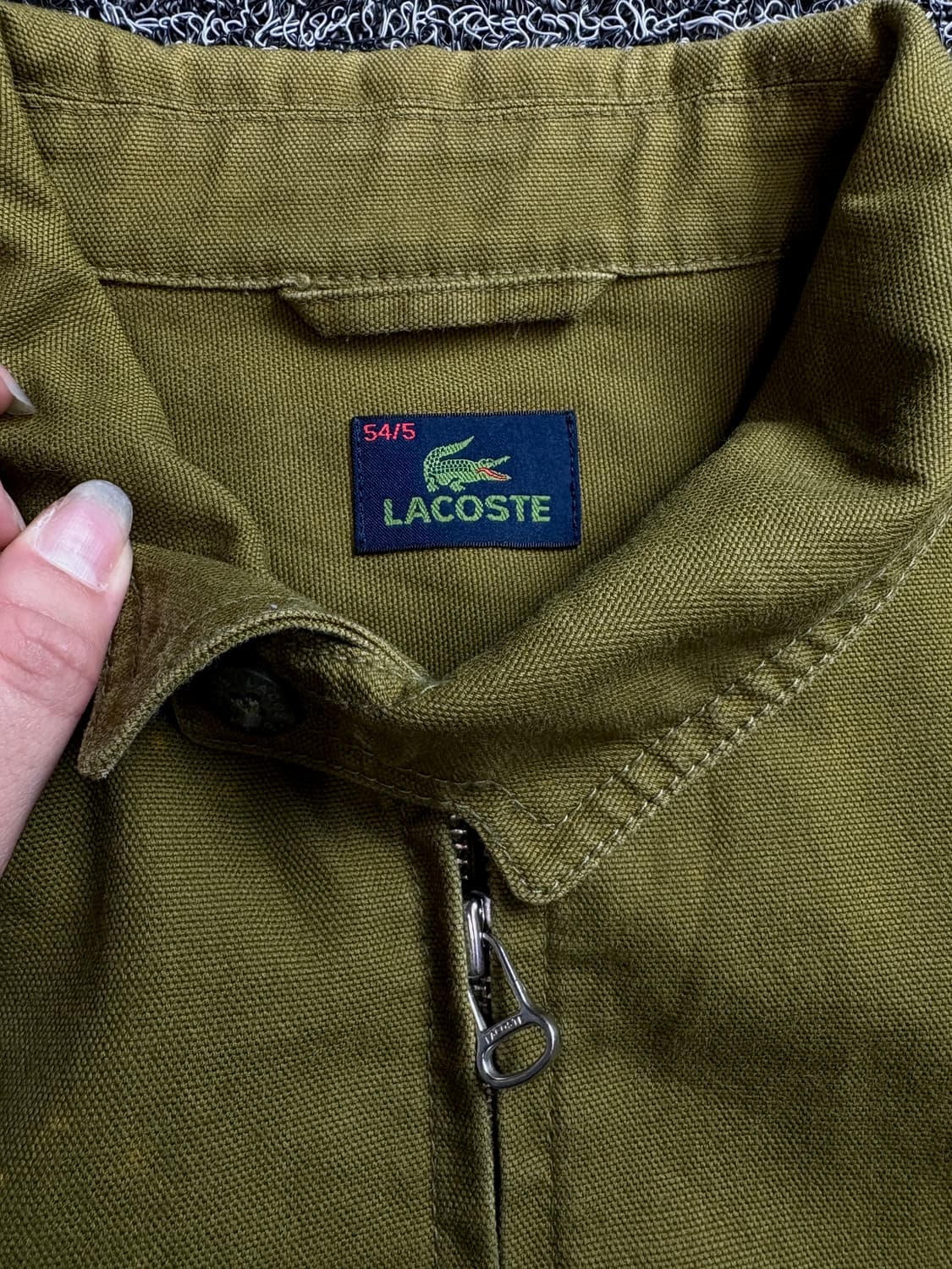 라코스테 금장로고 트윌 코튼 미니멀 스윙톱 자켓 1470 상품이미지3