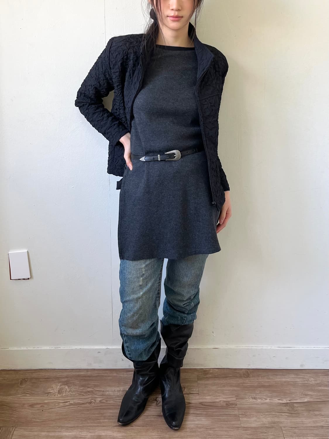 Blue Vine 블랙 프릴 자켓 상품이미지5