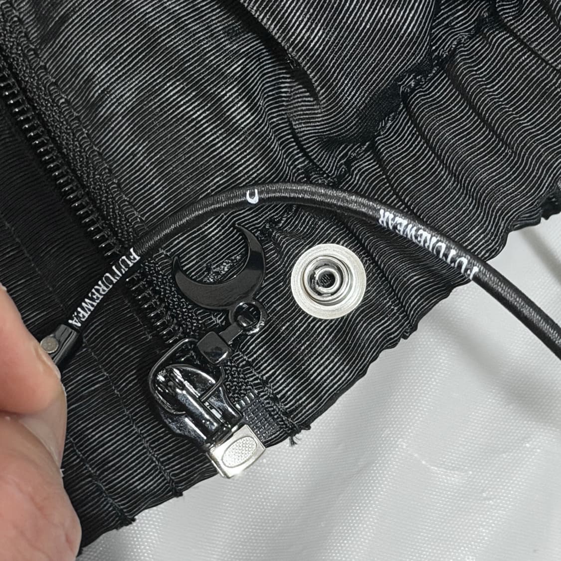 마린세르 모아레 크롭 푸퍼 봄버 재킷 상품이미지10