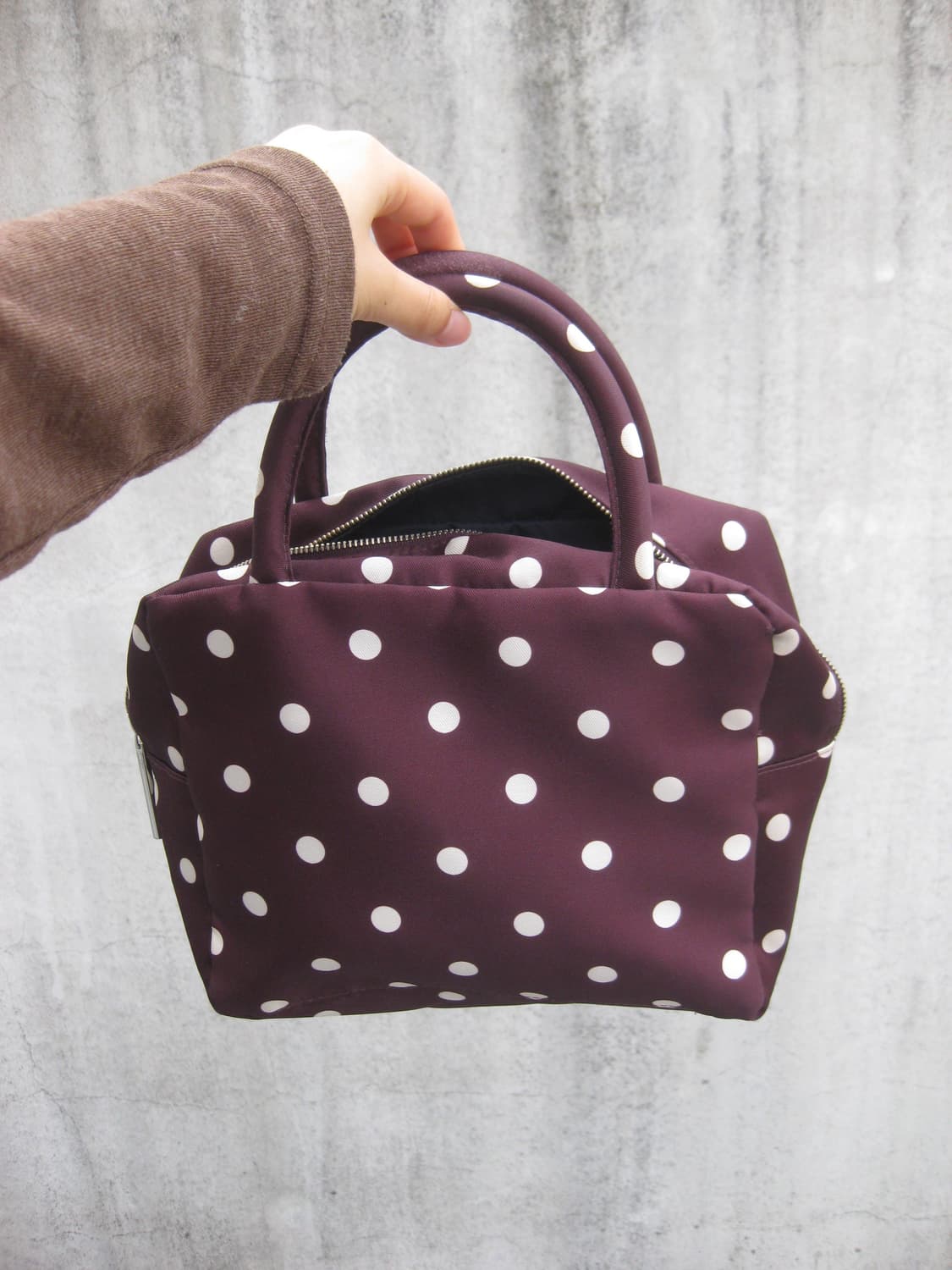 피치바스켓마켓 도트백 퍼플  상품이미지2