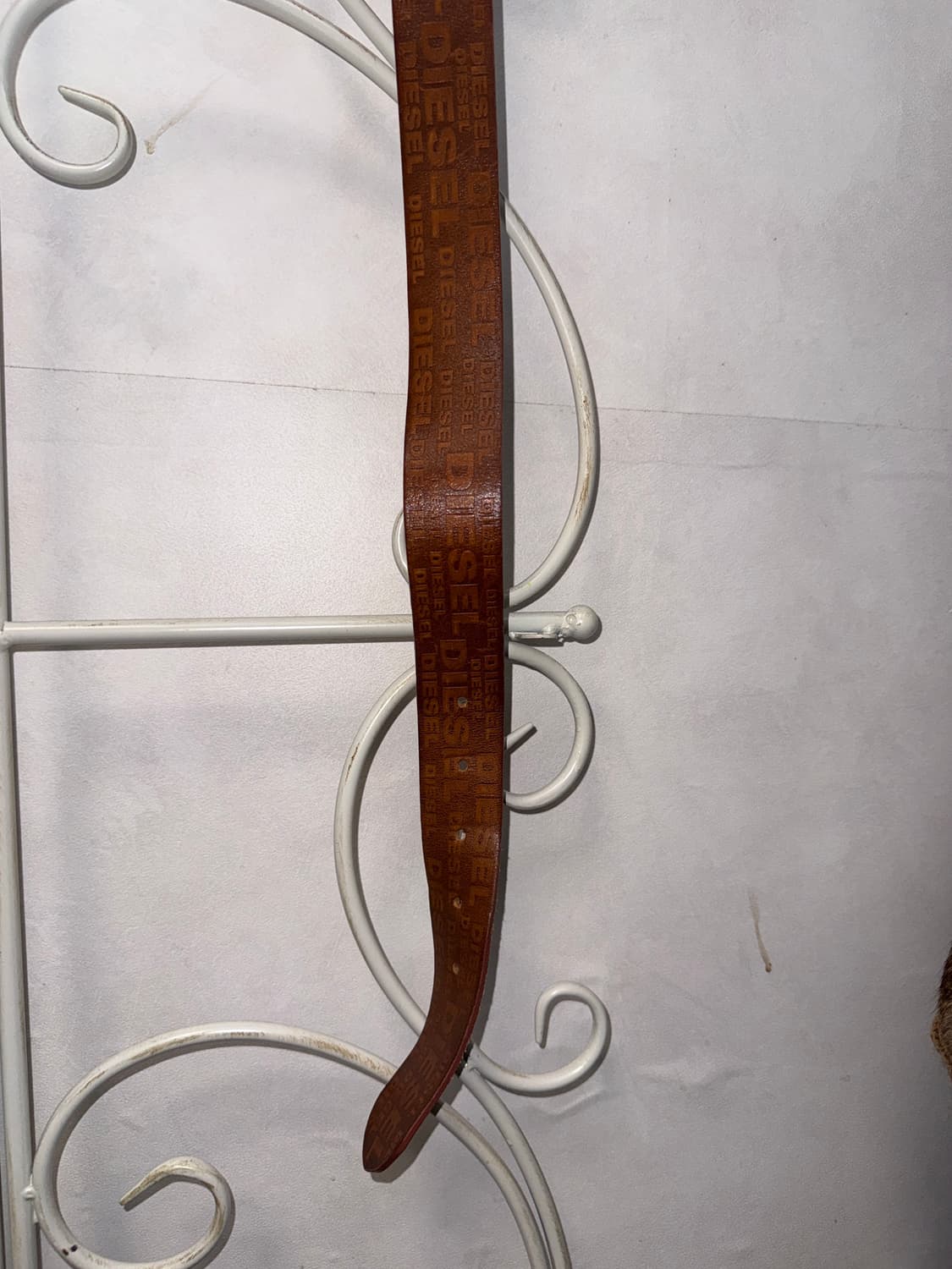 DIESEL brown logo leather belt 상품이미지6
