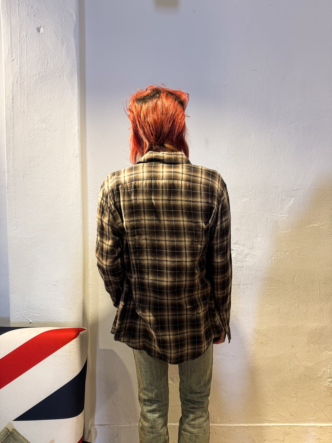 Vintage Brown Check Shirt 상품이미지5