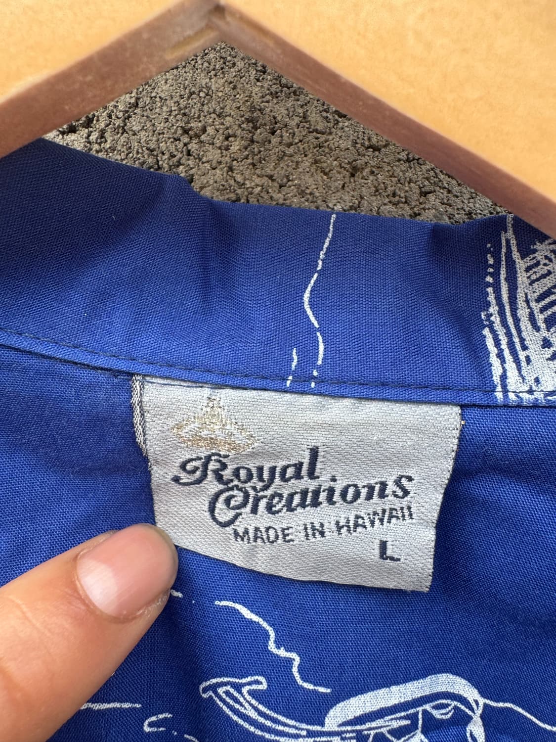 90s royal creations 빈티지 프린팅 하와이안 셔츠 L 상품이미지5