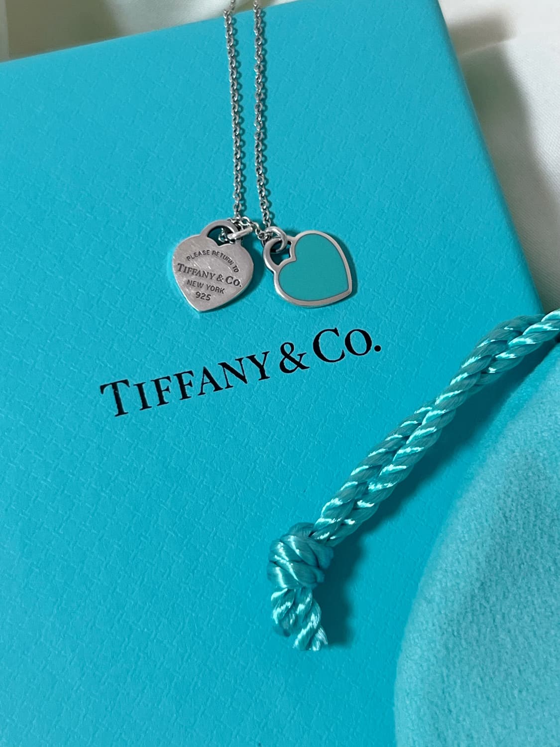 티파니앤코 리턴투 더블하트 미니 민트 목걸이 상품이미지1