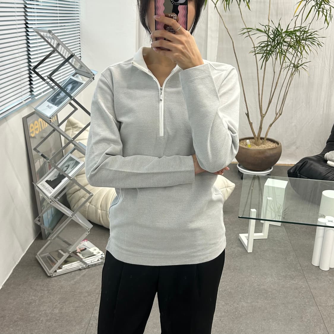 allegri 하프 집업 니트 스웨터 상품이미지2