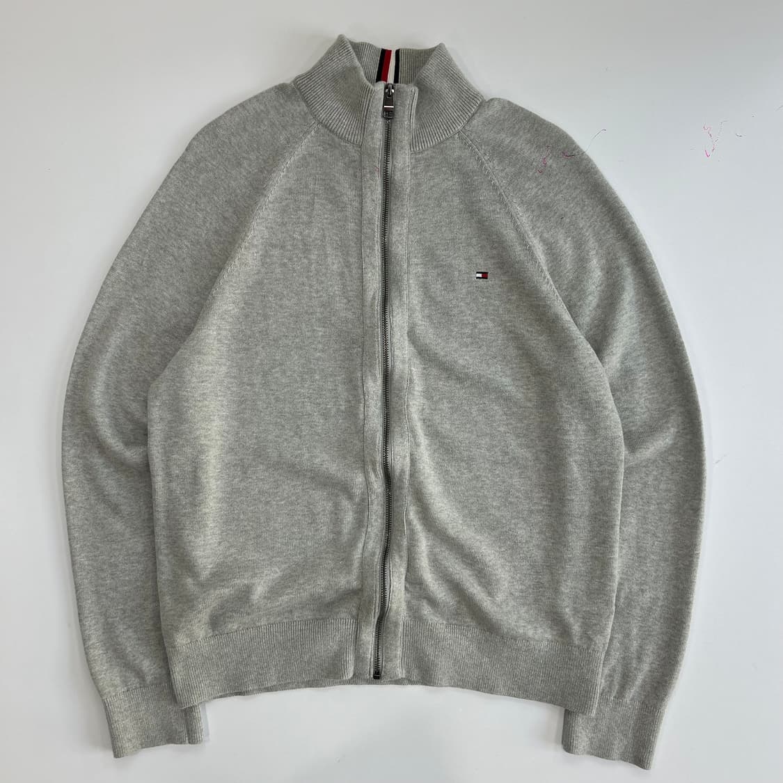 Tommy Hilfiger 타미힐피거 멜란지그레이 니트집업 가디건 상품이미지3