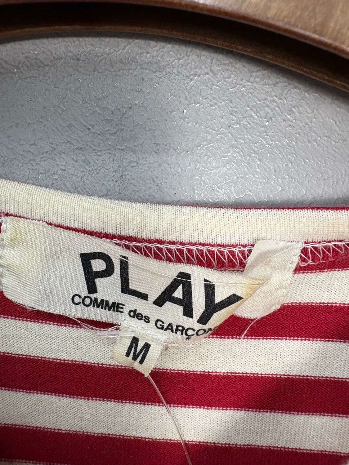 꼼데가르송 와펜 레드 스트라이프 롱 슬리브 A3432 상품이미지5