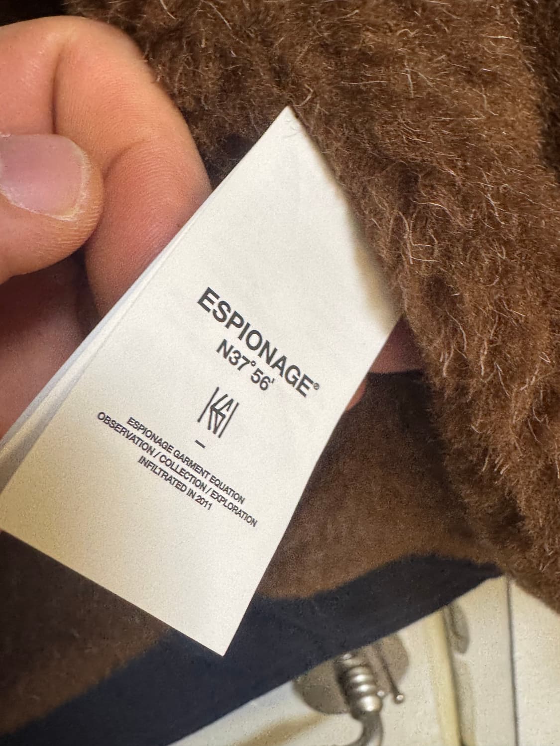 에스피오나지 네이비 퍼 자켓 상품이미지6