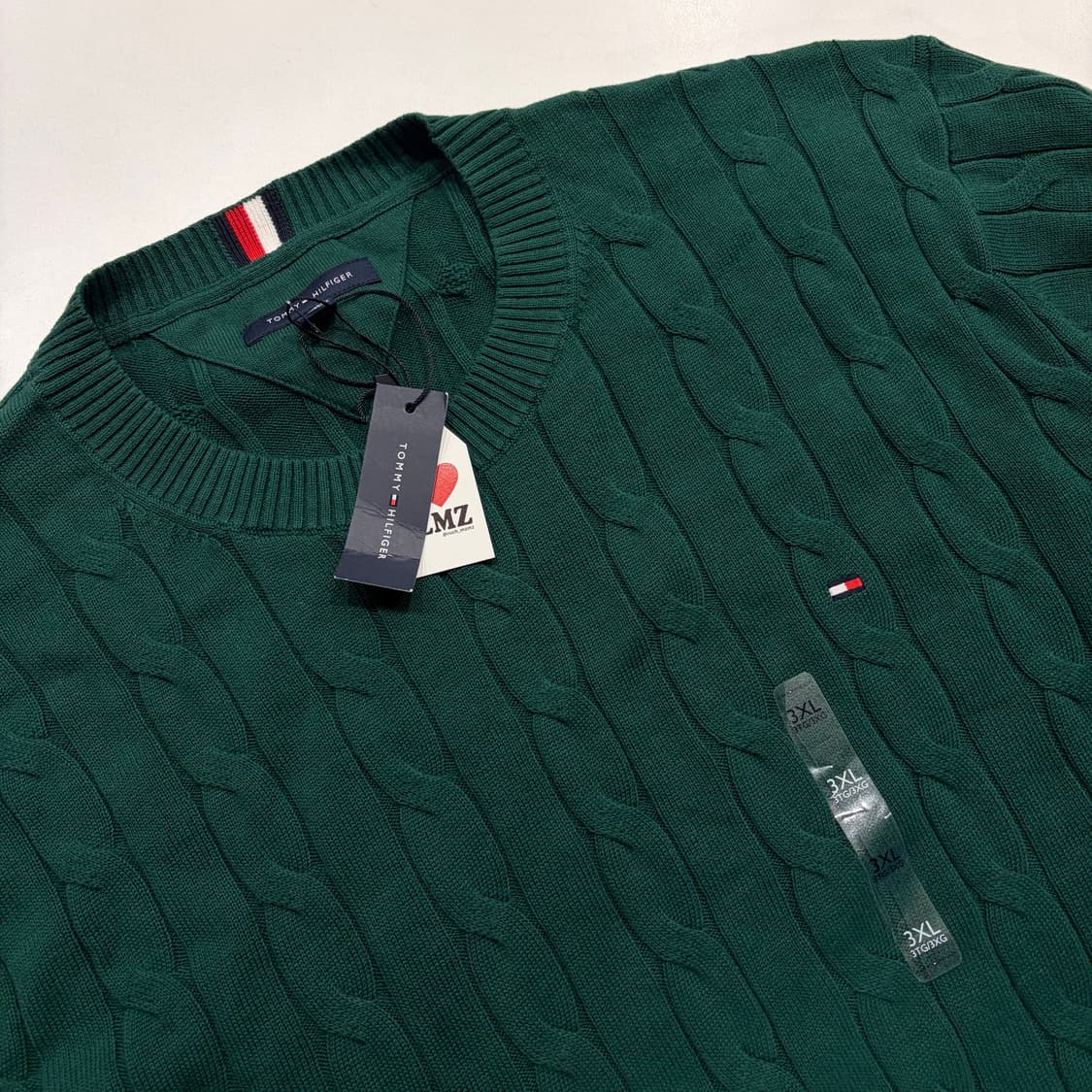 [3XL] 타미힐피거 케이블 니트 그린 C1 상품이미지3