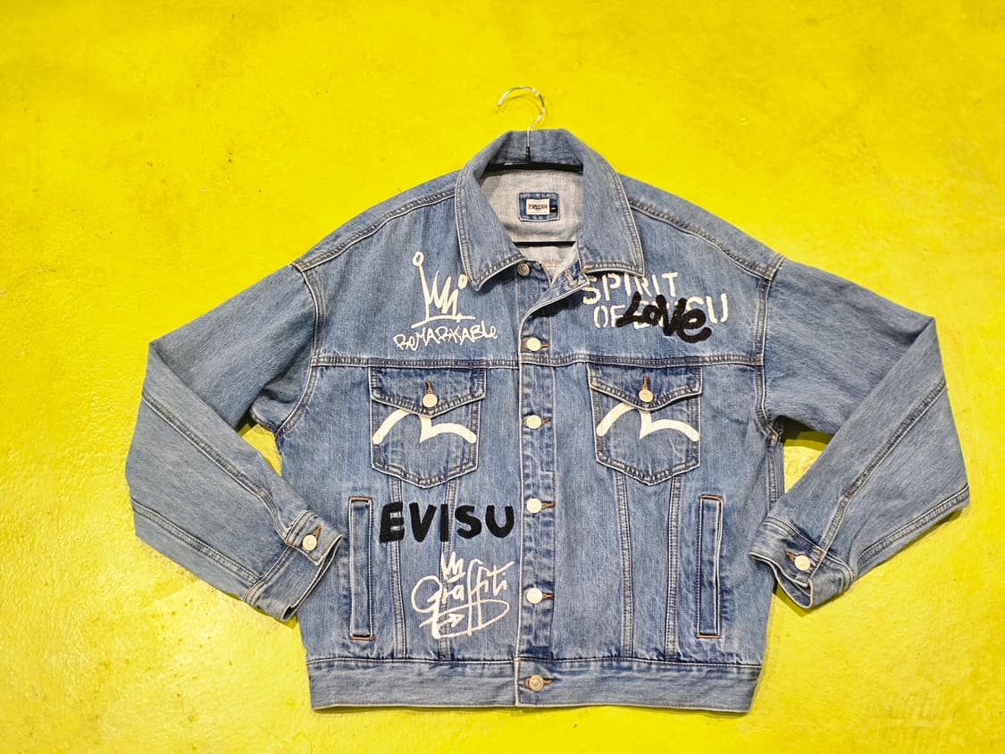 EVISU 에비수 데님 자켓 페인팅 상품이미지10