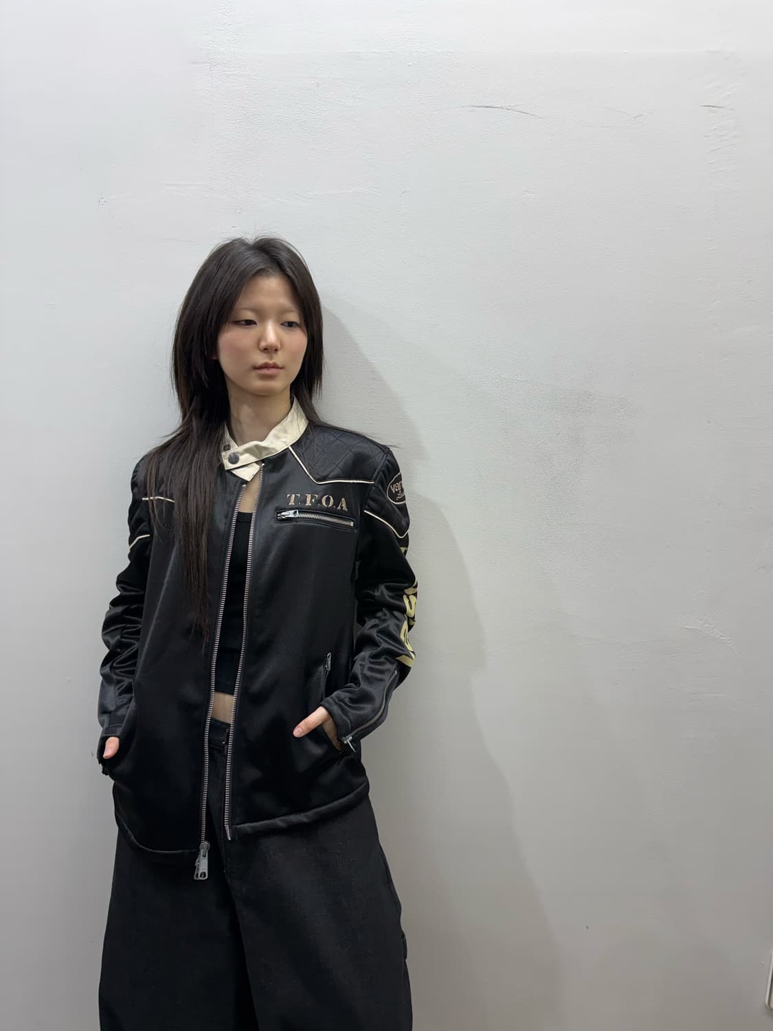 밴슨 X TFOA 투웨이 지퍼 바이커 자켓 상품이미지6