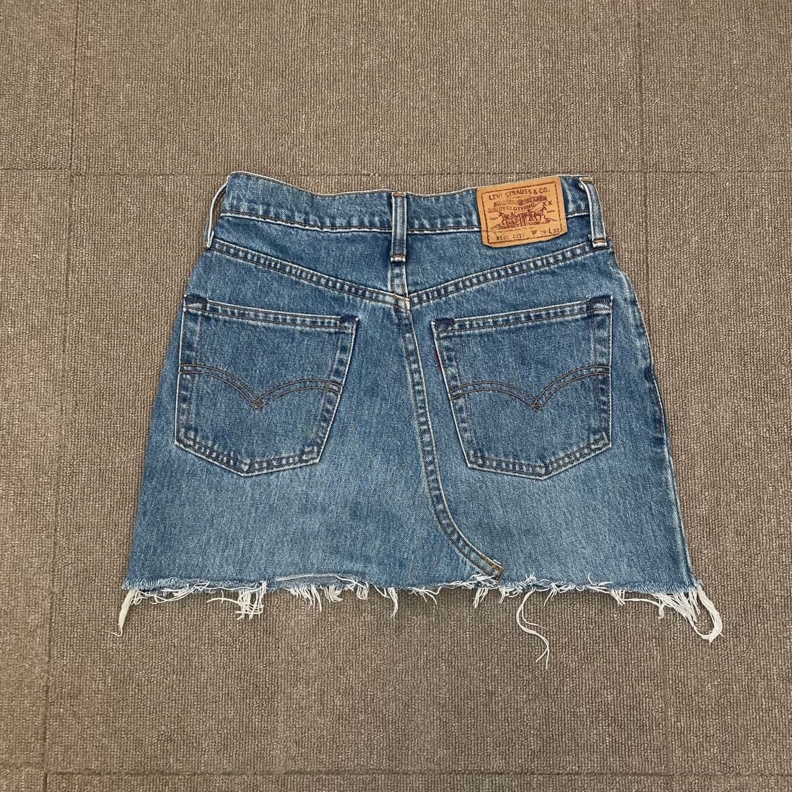90s levis japan 509 마이크로 데님 컷오프 스커트 s 상품이미지3