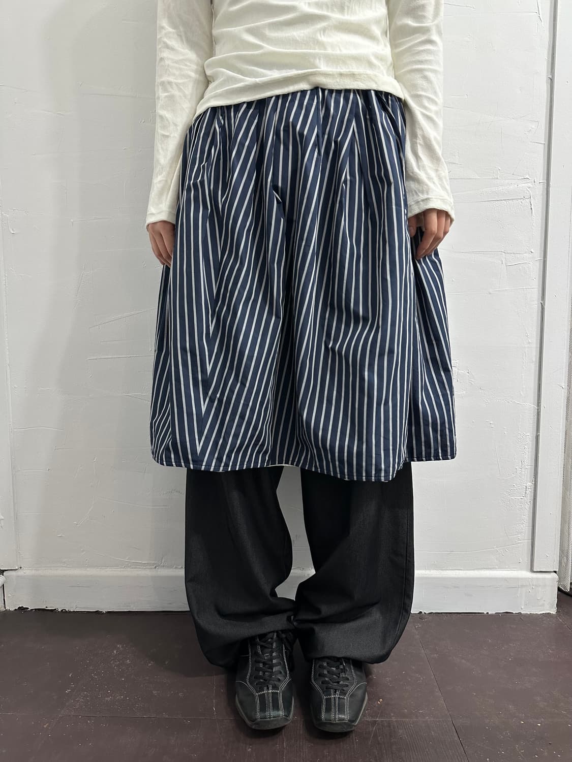 crolla stripe banding skirt 상품이미지3