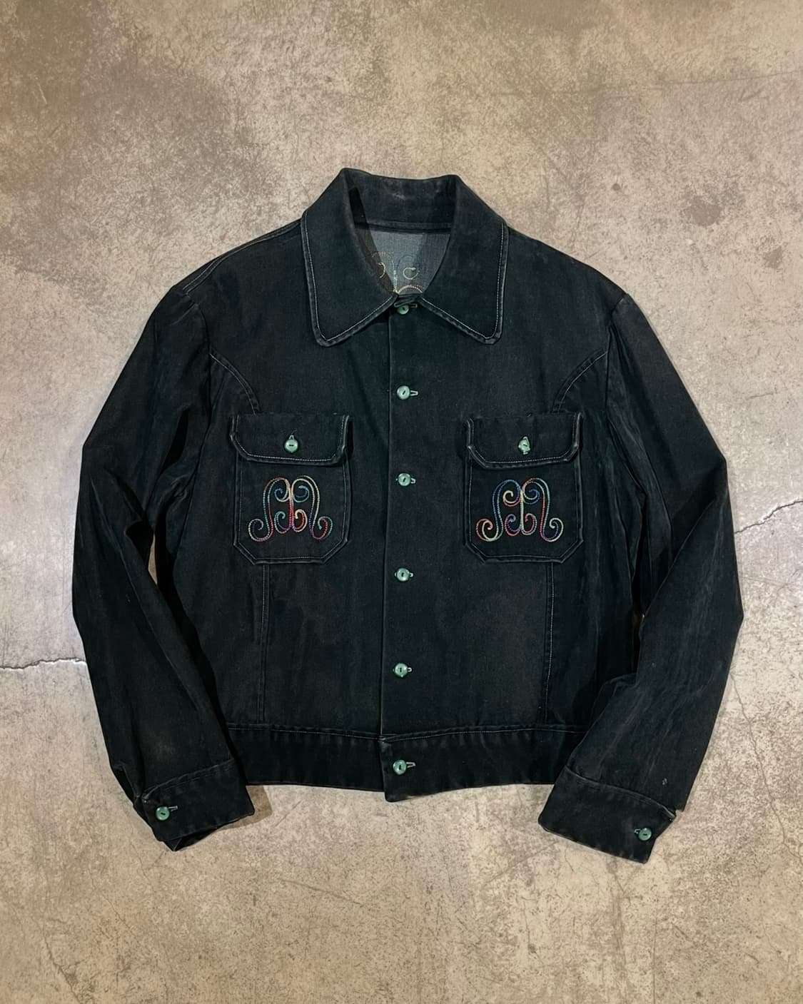 70-80’s 벨루어 체인 스티치 자켓 (B5154) 상품이미지1