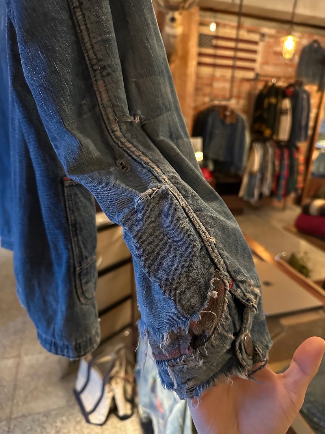 50s USA 빈티지 몽고메리워드 Pioneer 데님 초어 자켓 상품이미지6